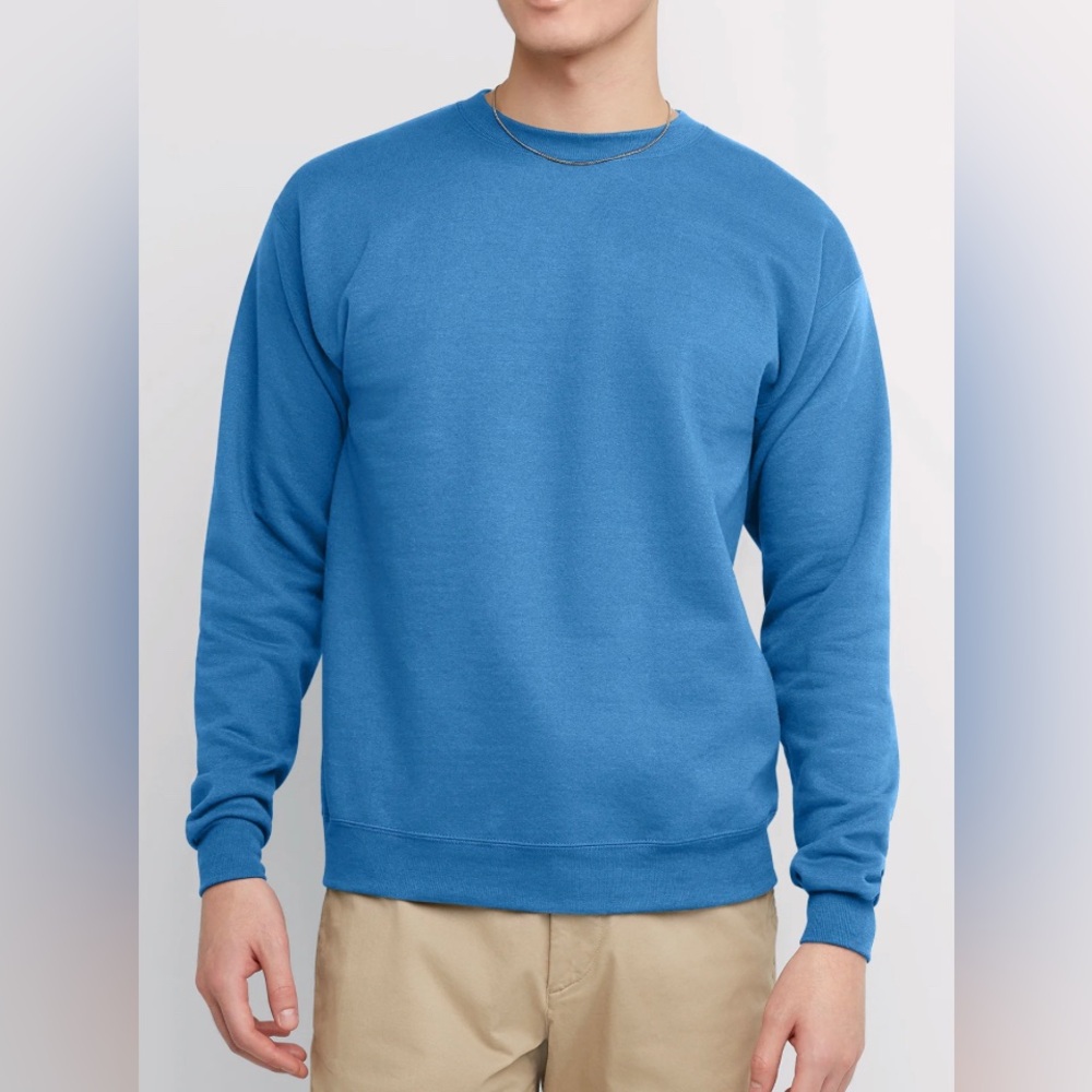 Hanes‎ medium blue sweatshirt super soft stretchy long sleeve